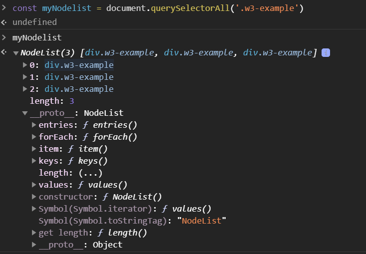 node list